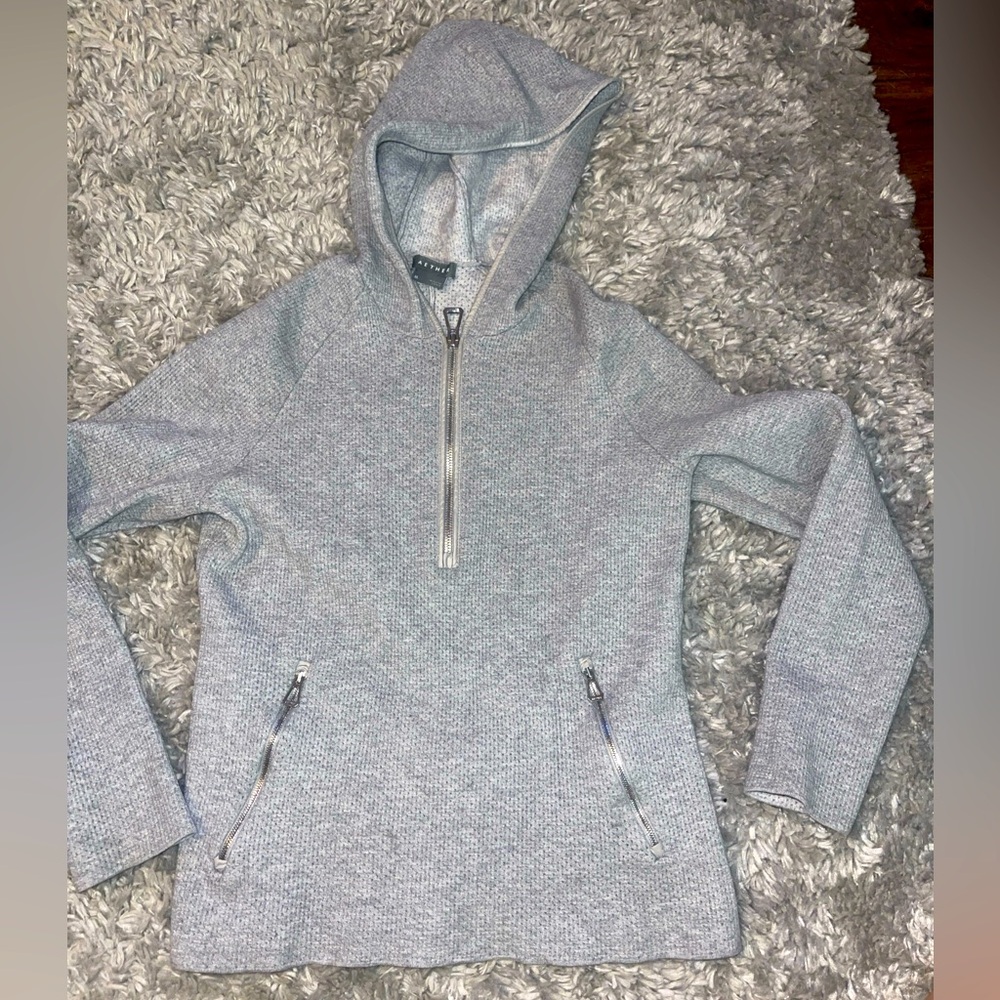 Aether Sweatshirt Women 1 Gray Performance Outdoor Hiking Pullover Hoodie Sz M